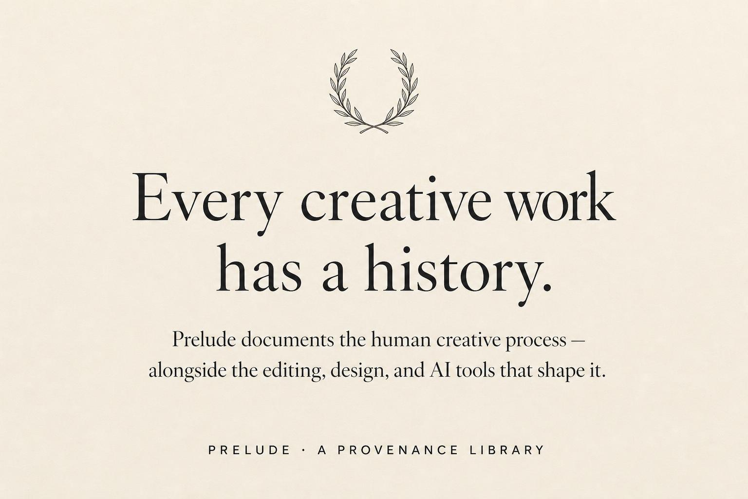 Prelude — A digital archive for research and creative work